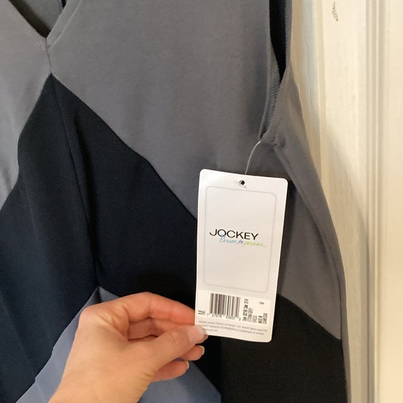 BNWT Jockey chevron black and grey sleeveless dress size medium. - Picture 5 of 5